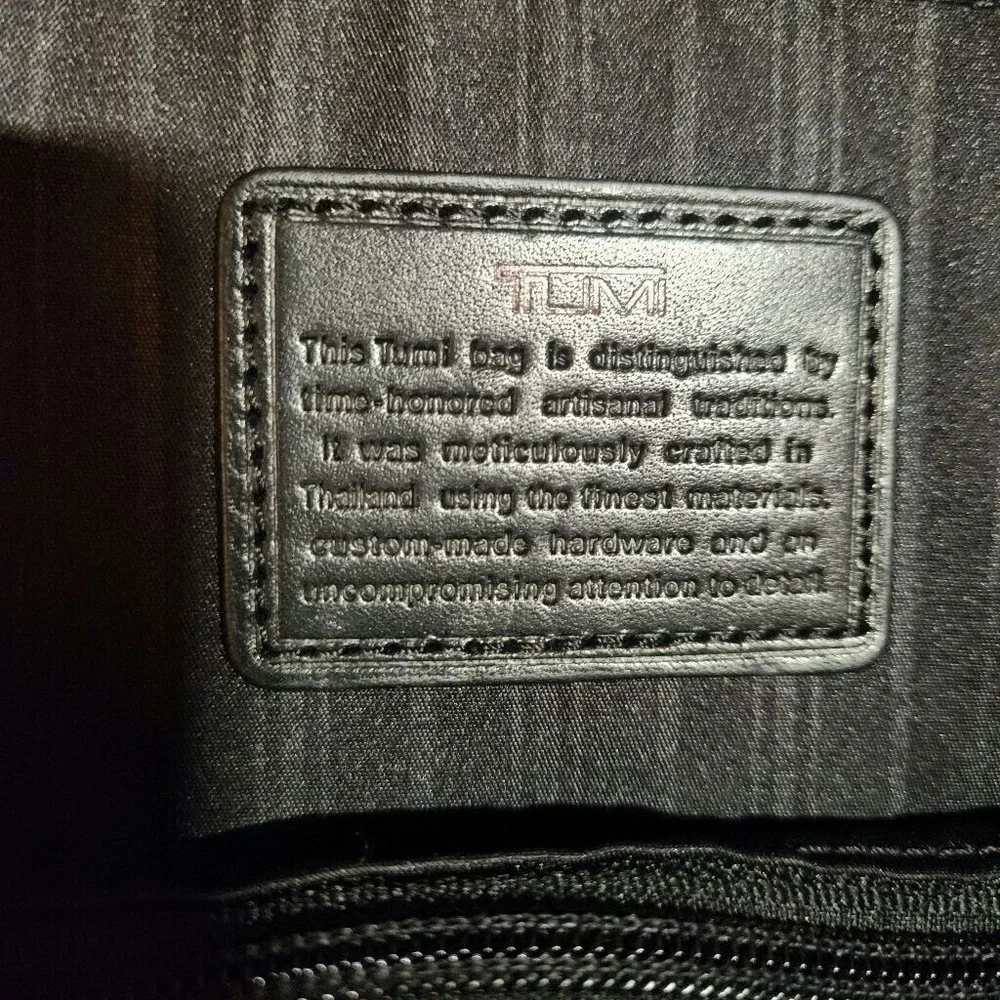 Tumi Black Laptop Briefcase Messenger Bag Men